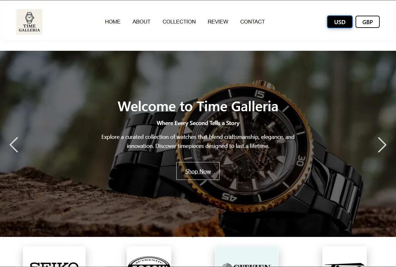 TIME GALLERIA luxury watch store project by Abdul Samad